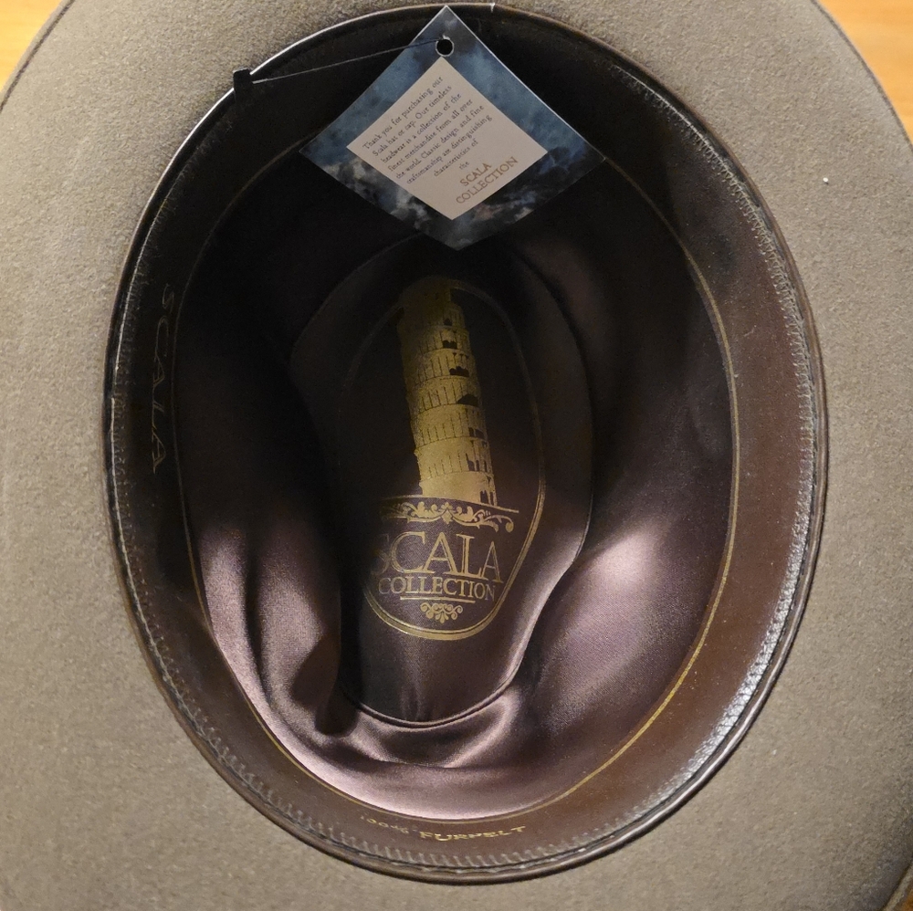 Scala Brown Fedora with Black Band - Picture 3 of 3